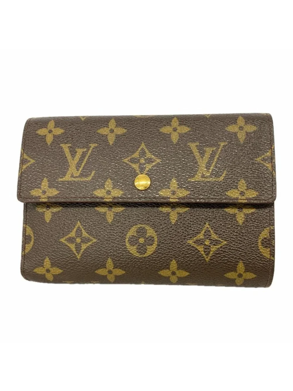 Louis Vuitton Trifold Wallet Monogram Porte Tresor Etui Papiers Brown